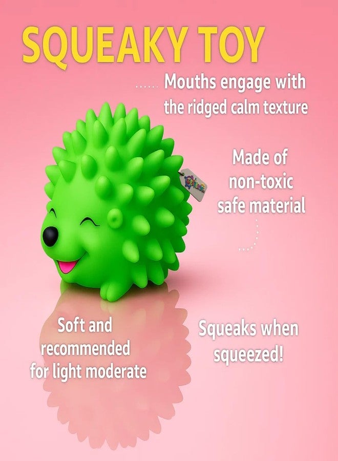 ويستيرن إرا لعبة صرير على شكل قنفذ أخضر من ويسترن إيرا | شكل قنفذ ناعم قابل للمضغ للكلاب والجراء | سطح شائك لتحفيز الفم | لعبة صرير متينة لجميع السلالات | أداة مساعدة في اللعب والتدريب - Image 5